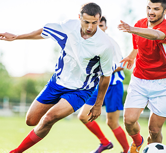 football player sprinting