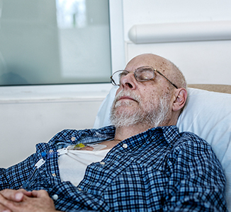 Patient sleeping peacefully image